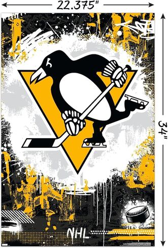 Trends International NHL Pittsburgh Penguins - Maximalist Logo 23 Wall Poster in Saudi Arabia