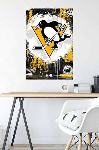 Trends International NHL Pittsburgh Penguins - Maximalist Logo 23 Wall Poster in Saudi Arabia