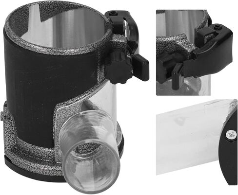 Plunge Router Base, Aluminum Alloy Trimming Machine Base, with Dust Collection Cover, for Woodworking in Saudi Arabia