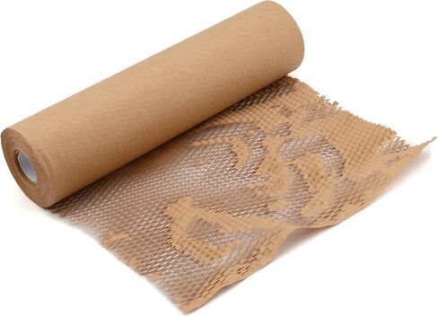 SEHOI 15 inch x 328 feet Honeycomb Packing Paper, Honeycomb Cushioning Wrap, Moving Wrapping Paper, Packing Paper for Moving, Packing and Shipping, Brown in Saudi Arabia