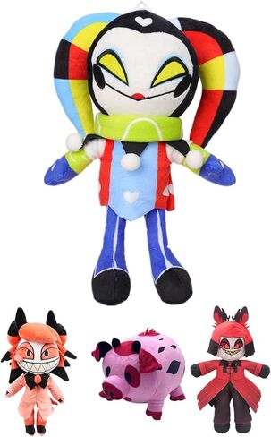 لعبة قطيفة مهرج من Oumelfs شيطان قطيفة بلوشيز شخصية محشوة على شكل حيوان وردي خنزير دمية أنيمي وسادة ناعمة للأطفال (قطيفة 1) in Kuwait