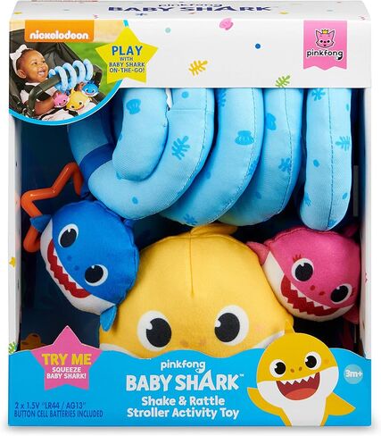 WowWee Baby Shark Official - لعبة أنشطة عربة الأطفال الهز والخشخيشة in Kuwait