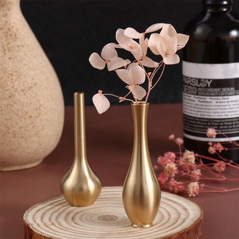 Vintage Miniature Vase for Dollhouse Furniture, Copper Vases Mini Flower Contanir Home Decor for Living Room in Saudi Arabia