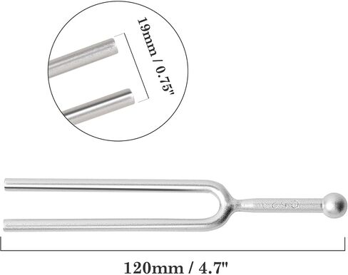 uxcell Metal Tuning Fork - 523 Hz Guitar Tuning Fork for Stress Relaxation, C Tone Musical Instruments Fork for Violin Piano Tuner Sound Device, Silver in Saudi Arabia