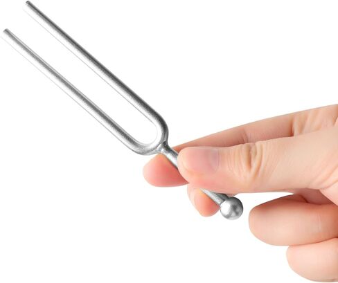 uxcell Metal Tuning Fork - 523 Hz Guitar Tuning Fork for Stress Relaxation, C Tone Musical Instruments Fork for Violin Piano Tuner Sound Device, Silver in Saudi Arabia