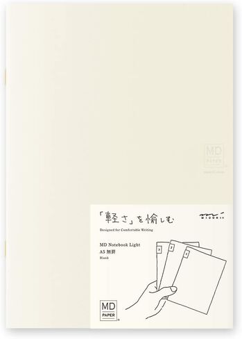 DESIGNPHIL Midori 15305006 Notebook, MD Notebook, Light, A5, Square Ruled, Set of 3, A in Saudi Arabia