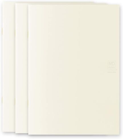 DESIGNPHIL Midori 15305006 Notebook, MD Notebook, Light, A5, Square Ruled, Set of 3, A in Saudi Arabia