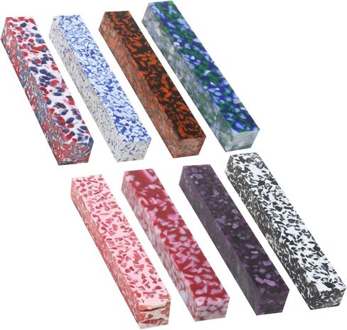 Penn State Industries WXFUN97 16pc Funline Acrylic Pen Blank Combo Pack 5/8" x 5/8" x 5" Square (Group C) in Kuwait