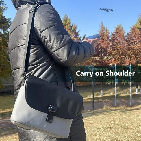 حقيبة حمل JSVER لـ DJI Air 3/Mavic 3 Pro/Mini 3/Mini 4 Pro، حقيبة تخزين محمولة للسفر متوافقة مع سلسلة DJI Air/Mini/Mavic Series Fly More Combo بدون طيار مع حزام قابل للإزالة وملحقات أخرى in Kuwait