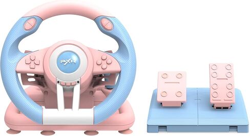 PXN V3 PRO Gaming Racing Wheel and Pedal, Paddles and Shifters, Vibration Feedback, 180-Degree Steering Wheel for Switch, PC, Xbox One, Xbox Series X/S, PS3, PS4 (Blue) in Saudi Arabia