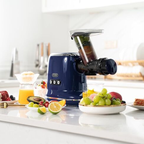 Juicer Machines, FEZEN Cold Press Electric Juicer with 3.2INCH Feed Chute, High Juice Yield, Easy to Clean Masticating Juicer for Nutrient Fruit and Vegetables, Pure Juice in Kuwait