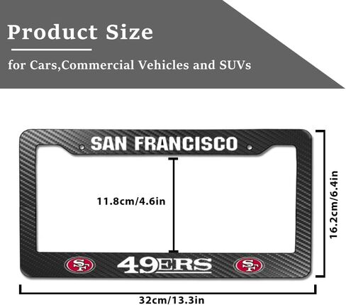 2 Pack Black License Plate Frames for Ravens,Carbon Fiber Weatherproof Tag Plate Cover,Universal American Motors License Frames Cover in Saudi Arabia