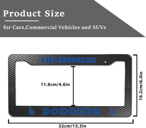 2 Pack Black License Plate Frames for Ravens,Carbon Fiber Weatherproof Tag Plate Cover,Universal American Motors License Frames Cover in Saudi Arabia