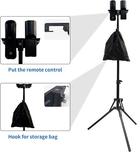 GANXIN مؤقت ساعة كرة السلة، 12/24/25/30/35/40/60 ثانية للعد التنازلي، ساعة تسديد محمولة مع صفارة لجميع الألعاب الرياضية (حامل ثلاثي القوائم (وحدة واحدة)) in Kuwait