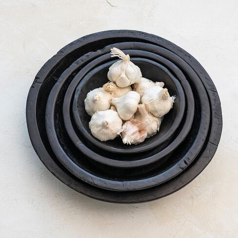 Creative Co-Op Reclaimed Wood Nesting, Set of 4 Sizes, Black Decorative Bowl in Saudi Arabia