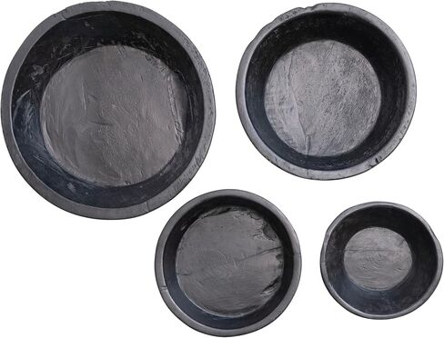 Creative Co-Op Reclaimed Wood Nesting, Set of 4 Sizes, Black Decorative Bowl in Saudi Arabia
