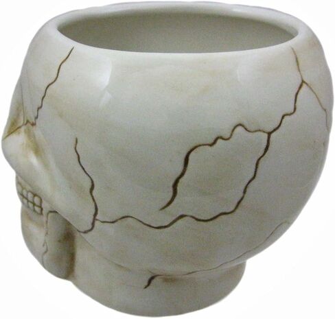 Pacific Giftware ArtMuseKitsMikash Cool Ceramic Skull Bowl W/Bone Spoon in Saudi Arabia