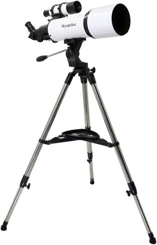 تلسكوب منكسر للسفر من SKYOPTIKST Astro 102AZ Altazimuth لمشاهدة كواكب القمر وسدم السماء العميقة محمول مطلي بالكامل in Kuwait