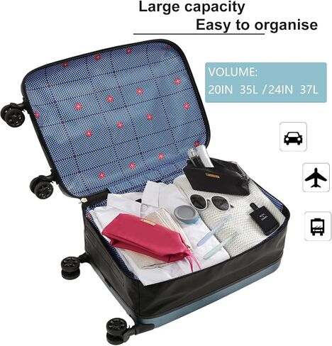 حقيبة أمتعة ELDA قابلة للطي مع عجلات وحقائب متينة قابلة للطي بالكامل مع قفل مركب للسفر للرجال والنساء in Kuwait