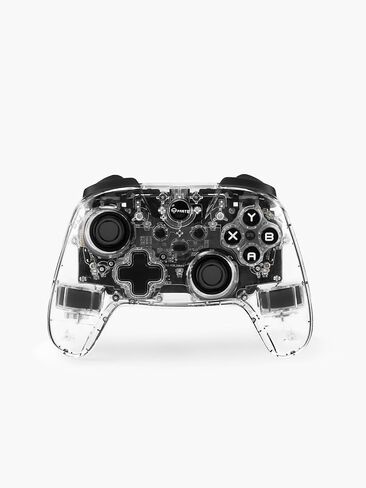 وحدة تحكم ألعاب لاسلكية شفافة متعددة الأجهزة من TPARTS لطراز Tesla 3/Y/S/X، متوافقة مع Switch/STEAM Deck/PC/Tesla، وضع LED بـ 7 ألوان (مجموعة من 2) in Kuwait