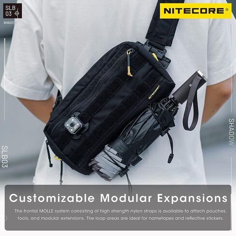 NITECORE SLB03 حقيبة كتف كروسبودي قابلة للتحويل حقيبة صدر للرجال والنساء مع رقعة NITECORE in Saudi Arabia