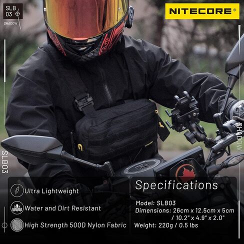 NITECORE SLB03 حقيبة كتف كروسبودي قابلة للتحويل حقيبة صدر للرجال والنساء مع رقعة NITECORE in Saudi Arabia