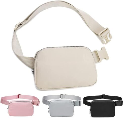 Fanny Packs for Women and Men,Fashion Waist Pack Mini Belt Bag with Adjustable Strap,Waterproof Crossbody Bag Hip Bum Bag for Outdoor Workout Running Hiking Walking Travel (Khaki) in Saudi Arabia