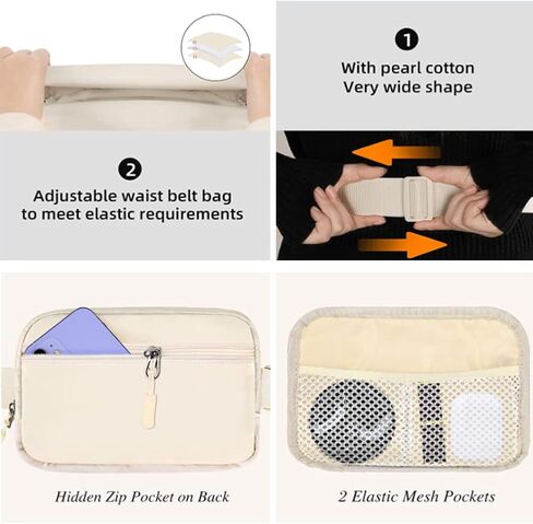 Fanny Packs for Women and Men,Fashion Waist Pack Mini Belt Bag with Adjustable Strap,Waterproof Crossbody Bag Hip Bum Bag for Outdoor Workout Running Hiking Walking Travel (Khaki) in Saudi Arabia