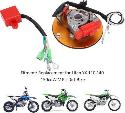 مجموعة الدوار الداخلي Magneto، مجموعة معدنية لسباق السيارات Magneto Stator Rotor Cdi بديلة لـ Lifan Yx 110 140 150cc ATV Pit Dirt Bike طقم ملحقات الدراجة الدوارة Pit Bike Kit الدوار Pit Bike in Kuwait