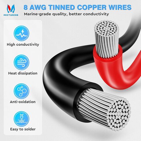 قابس ومقبس محرك التصيد من MICTUNING، 12-24 فولت 8 AWG، توصيل سريع للذكور والإناث لليخوت البحرية Minn Kota MotorGuide Newport، غطاء مقاوم للماء والغبار، 6 قطع موصلات بعقب متضمنة in Saudi Arabia