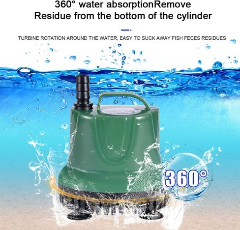 Submersible Water Fountain Pump (1600L/H, 25W) for Outdoor Pond, Backyard Fountain, Aquarium, Water Feature, Statuary Garden, Fish Tank in Saudi Arabia