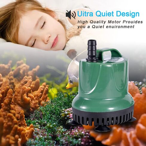 Submersible Water Fountain Pump (1600L/H, 25W) for Outdoor Pond, Backyard Fountain, Aquarium, Water Feature, Statuary Garden, Fish Tank in Saudi Arabia