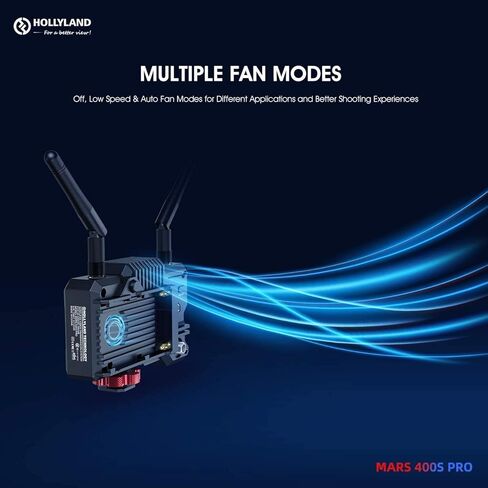 Hollyland Mars 400S PRO 400ft 1080p جهاز إرسال واستقبال فيديو HDMI وSDI لاسلكي 5G 0.08s تطبيق الكمون يدعم Android وiOS نقل الفيديو اللاسلكي [2 حزمة بطارية وحزمة شاحن تيار متردد] in Kuwait