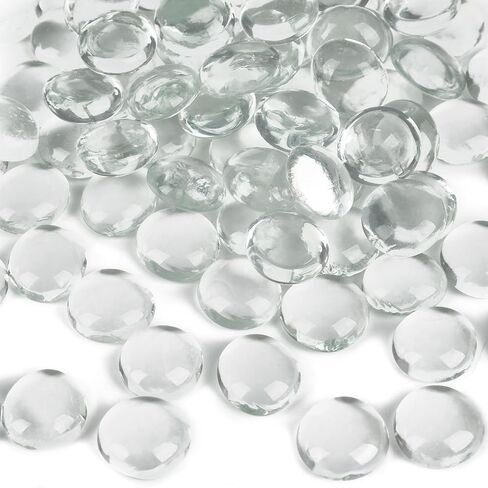DomeStar 5LB Flat Glass Marbles, Black Flat Glass Pebbles Marbles for Vases Fish Tank Rocks Vase Fillers Glass Gems for Table Scatters Aquarium DIY Crafts in Saudi Arabia