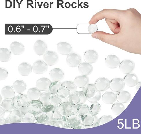 DomeStar 5LB Flat Glass Marbles, Black Flat Glass Pebbles Marbles for Vases Fish Tank Rocks Vase Fillers Glass Gems for Table Scatters Aquarium DIY Crafts in Saudi Arabia