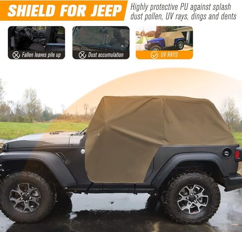 سان هيما بو الجلود جيب TJ أغطية الكابينة ل1997-2006 جيب رانجلر TJ، 10.45 رطل الوزن الثقيل جيب يغطي مقاوم للماء 2 أبواب حماية من الأشعة فوق البنفسجية، جميع غطاء مسار الطقس in Kuwait