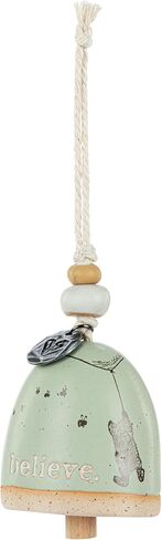 DEMDACO Pooh Classic Yellow Bear Everyday Collection Self Care 2 inch Stoneware Mini Inspired Bell Ornament in Kuwait