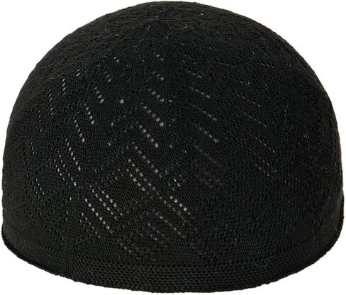 Ylucky 2PC Muslim Kufi Hats with Handicraft Taqiyah Islamic Prayer Beanie Skull Cap Tasbih Beads Embroidery Kofia Topi Hat in Kuwait