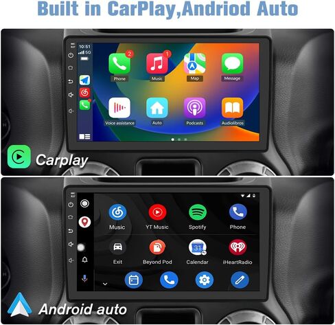 Car Radio Stereo for Jeep Wrangler JK Compass Grand Cherokee Dodge Ram with CarPlay Android Auto in Saudi Arabia