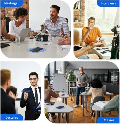 128GB Voice Recorder Vivaniir, 350 Hours Long Recording Time (2500mAh Massive Battery), USB-C Voice Activated Recorder with Playback and Noise Reduction, Ideal for Meeting Interview Lecture Class in Saudi Arabia