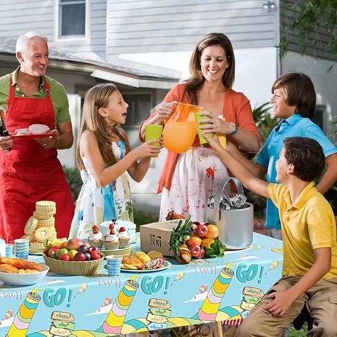 Oh The Places You' ll Go Decorations Dr Seuss Graduation Party Decorations Oh The Places You'll Go with Dinner Plates, Napkins, Cups, Tablecloth for Kindergarten Graduation Party Supplies Serves 24 in Kuwait