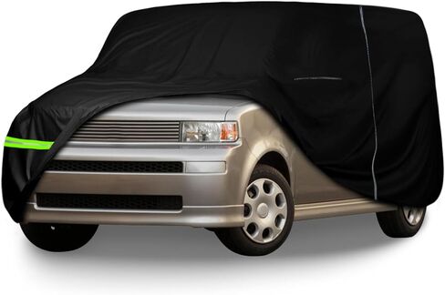 Waterproof Car Cover Compatible with 2003-2007 Toyota/Scion xB All Weather 300D Car Covers with Zipper Door & Lock for Snow Rain Protection in Saudi Arabia