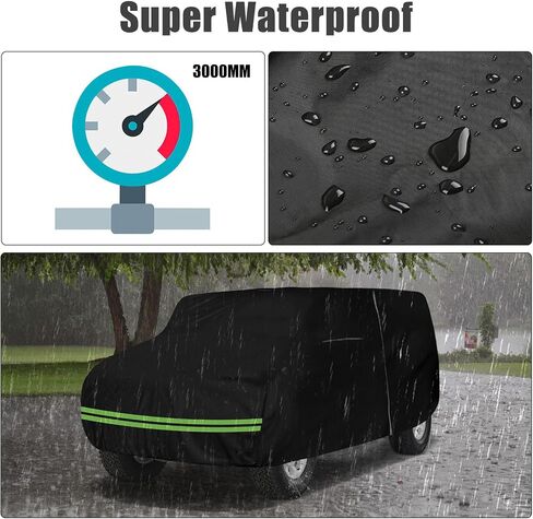 Waterproof Car Cover Compatible with 2003-2007 Toyota/Scion xB All Weather 300D Car Covers with Zipper Door & Lock for Snow Rain Protection in Saudi Arabia