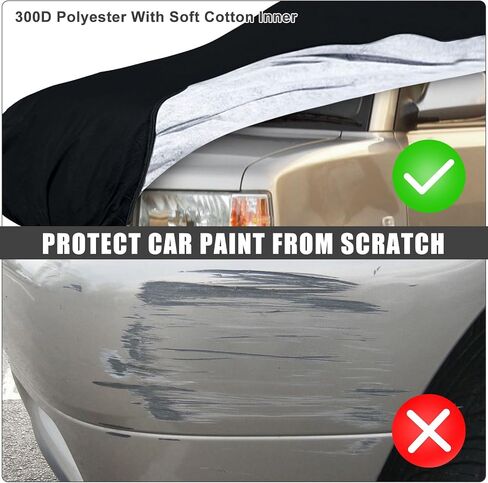 Waterproof Car Cover Compatible with 2003-2007 Toyota/Scion xB All Weather 300D Car Covers with Zipper Door & Lock for Snow Rain Protection in Saudi Arabia