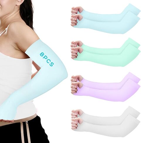 AURUZA Sun Protection Arm Sleeves for Men & Women UV Sleeves Sun Sleeves for Golf Cycling Football Sleeves in Saudi Arabia