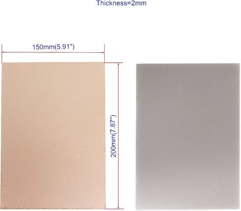 Aoje-Link Single Side Copper Clad PCB Laminate Circuit Board, FR-4 Glass Fiber, 200 x 150 x 1mm, 1pcs in Saudi Arabia