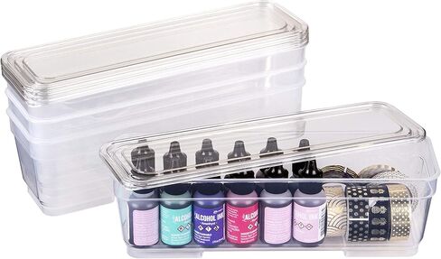 ArtBin 6969AG Bins with Lids 3-Pack, [3] Small Art & Craft Organizer Boxes, Clear in Saudi Arabia