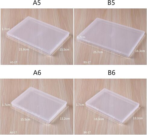 Paialco A5 Clear Plastic Storage Box, 6 x 8 Inch Flat Case Holder for Beads/Tools/Letters/Papers in Saudi Arabia