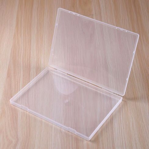 Paialco A5 Clear Plastic Storage Box, 6 x 8 Inch Flat Case Holder for Beads/Tools/Letters/Papers in Saudi Arabia