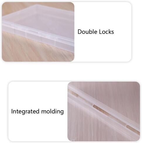 Paialco A5 Clear Plastic Storage Box, 6 x 8 Inch Flat Case Holder for Beads/Tools/Letters/Papers in Saudi Arabia